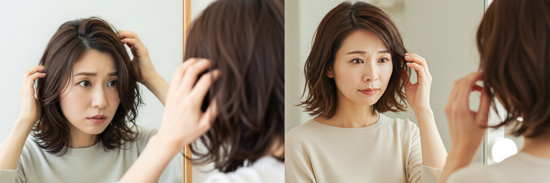 鏡を見るたびにため息